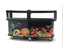 Cambro CVC75W - Mobile Vending Cart - The Safety-First Design Includes Safety Barriers, Fruit and Veggies Wrap