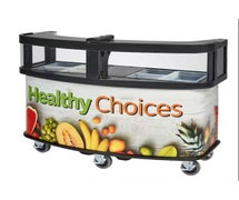Cambro CVC75W - Mobile Vending Cart - The Safety-First Design Includes Safety Barriers - 75"Wx33-1/2"Dx53-1/8"H, Healthy Choices