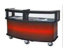 Cambro CVC75W - Mobile Vending Cart - The Safety-First Design Includes Safety Barriers, Red Wrap