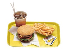 Plastic Food Tray, 10-7/16"Wx13-9/16"D, Primrose Yellow