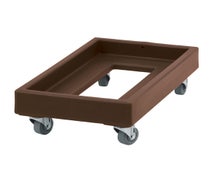 Cambro CD1327131 Camdolly Single Milk Crate Dolly for 13"x13" Crates, Dark Brown, 300 lb. Capacity