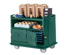 Cambro MDC24192 Beverage Service Cart with Recessed Top, Granite Green