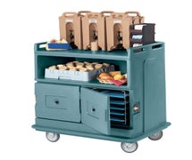 Cambro MDC24401 Beverage Service Cart  with Recessed Top, Slate Blue