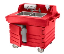 Hand Sink Cart, Hot Red