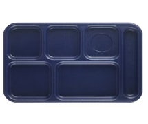 Cambro 10146CW - Camwear 6-Compartment Cafeteria Tray, Navy