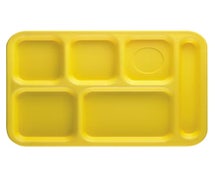 Cambro 10146CW - Camwear 6-Compartment Cafeteria Tray, Yellow
