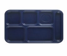 6 Compartment Cafeteria Tray ABS, Navy Blue