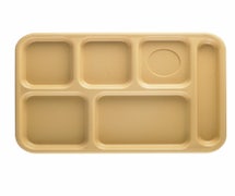 6 Compartment Cafeteria Tray ABS, Tan