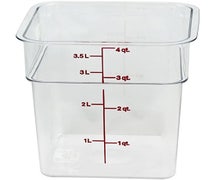 Cambro Food Storage Container with Lids and Free Labels Kit, 4 Qt.