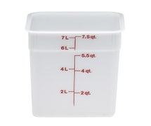 Cambro 8SFSP Camsquare Poly Container, 8 Qt. Capacity, White Poly