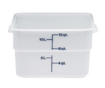 Cambro 12SFSP - CamSquares Food Storage Container, 12-Quart Capacity, White or Clear