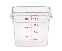 Cambro Square Container 18 Quart Capacity, Clear Camwear