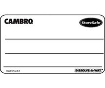 Cambro 1252SLINB Food Rotation Labels - Food Rotation Labels Dissolvable 1-1/4"Wx2"D Blank Labels