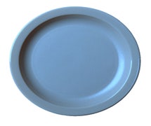 Polycarbonate Dinnerware Narrow Rim Plate, 6-9/16", Slate Blue