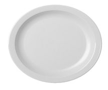 Polycarbonate Dinnerware Narrow Rim Plate, 6-9/16", White