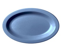 Polycarbonate Dinnerware Oval Platter, 12"x9", Slate Blue