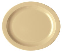 Polycarbonate Dinnerware Narrow Rim Plate, 10", Beige