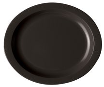 Polycarbonate Dinnerware Narrow Rim Plate, 10", Black