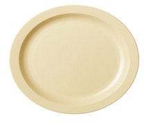 Polycarbonate Dinnerware Narrow Rim Plate, 9", Beige