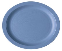 Polycarbonate Dinnerware Narrow Rim Plate, 9", Slate Blue