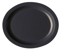Polycarbonate Dinnerware Narrow Rim Plate, 7-1/4", Black