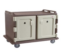 Meal Delivery Cart - Low Profile, Holds 15"Wx20"D Trays, Granite Sand