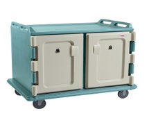 Meal Delivery Cart - Low Profile, Holds 15"Wx20"D Trays, Slate Blue