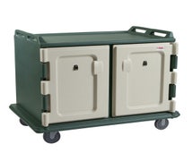Meal Delivery Cart - Low Profile, Holds 14"Wx18"D Trays, Granite Green