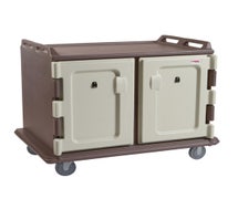 Meal Delivery Cart - Low Profile, Holds 14"Wx18"D Trays, Granite Sand