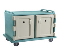 Meal Delivery Cart - Low Profile, Holds 14"Wx18"D Trays, Slate Blue