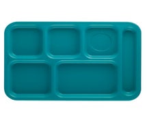 Cambro PS1014 - Penny-Saver Compartment Cafeteria Tray - 14-1/2"Wx10"D - Economical Co-polymer Construction, Teal