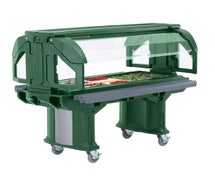 Cambro VBRL6 - Versa Food Bar, Youth Height, Standard Casters, Holds 5 Full-Size Pans, Green