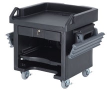Versa Cart - With Dual Tray Rails, Standard Casters, Black