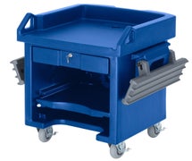 Versa Cart - With Dual Tray Rails, Standard Casters, Navy Blue