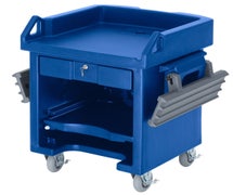 Versa Cart - With Dual Tray Rails, Heavy Duty Casters, Navy Blue