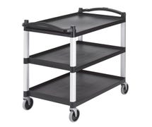 Cambro BC340KD110 Three-Shelf Standard Duty Utility Cart,  400 lb. Capacity, Black