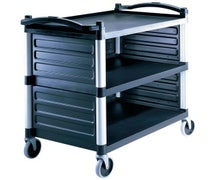 Cambro Standard Cart with Shelf Panel Kit - 3 Shelves, Black, 400 lb. Capacity, Black