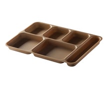 Tray 6 Compartment Deep Camwear 10" X 14", Beige - Case Of 24
