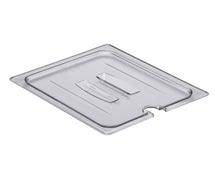 Food Pan Lid 1/2 Camwear Handle Notched, Clear - Case of 6