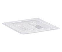 Food Pan Lid 1/6 Polypropylene With Handle Translucent - Case of 6