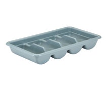 Cambox Cutlery 4 Compartment Bus Box Poly, Light Gray, 12/CS