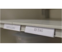 Cambro CSID3 3" Shelving Identification Tag, White/Clear, Case of 12