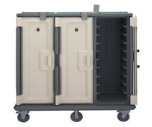 Meal Delivery Cart Capacity 30 Trays 14" X 18", Granite Gray
