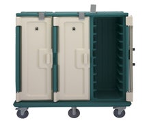 Meal Delivery Cart Capacity 30 Trays 14" X 18", Granite Green