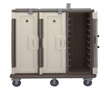 Meal Delivery Cart Capacity 30 Trays 14" X 18" , Granite Sand