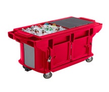 Cambro VBRUTHD5110 5' Versa Work Table Ultra Series with Heavy Duty Casters, Red