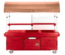 Cambro KVC856C158 CamKiosk Cart with Six Pan Wells, Hot Red