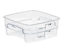 Cambro 2SFSPROCW135 Camsquares FreshPro Food Storage Container, 2 qt.