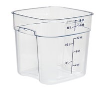 Cambro 18SFSPROCW135 Camsquares FreshPro Food Storage Container, 18 qt.