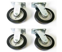 Wesco 250050 Moldon Rubber Caster Option for Aluminum Platform Truck